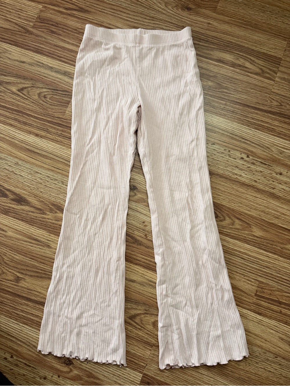 Jumping Beans Pink Ribbed Knit Flare Pants Size 8
